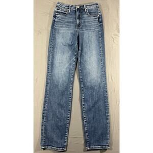 Silver Jeans Women 28/31 Blue Denim Cotton Stretch Aikins High Rise Straight Leg